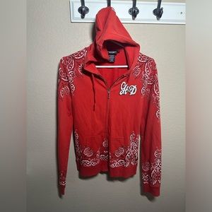 Harley Davidson Women's Red Hoodie size M